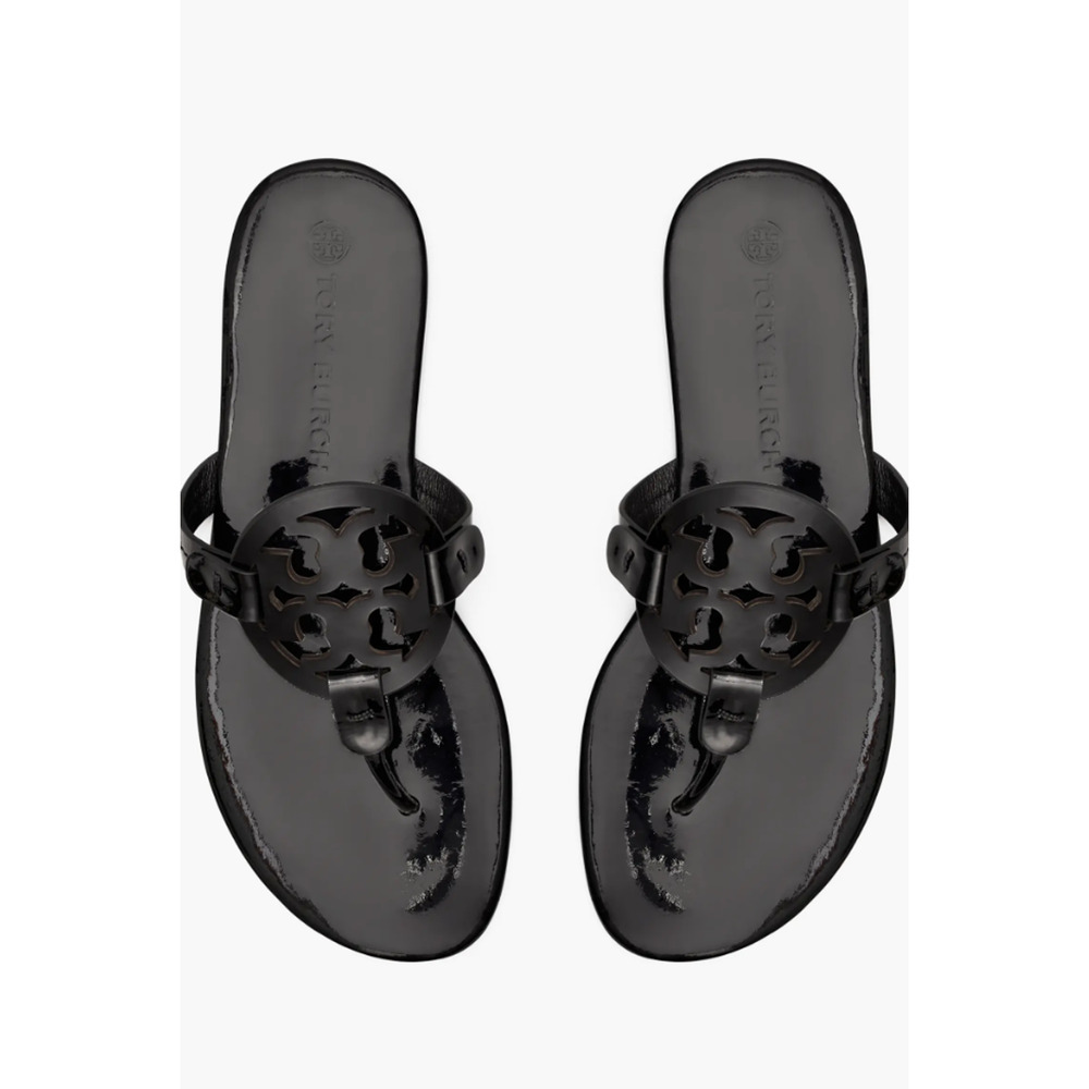 Tory Burch Glossy Black Sandals
